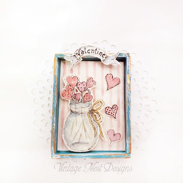 Valentine Heart No.4 Dollhouse Miniature Handmade image 3