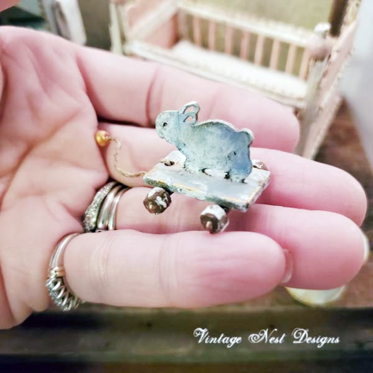 Toy Rabbit No.1 Handmade Dollhouse Miniature image 5