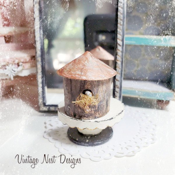 Bird Nest House No.1 Dollhouse Miniature Handmade image 8