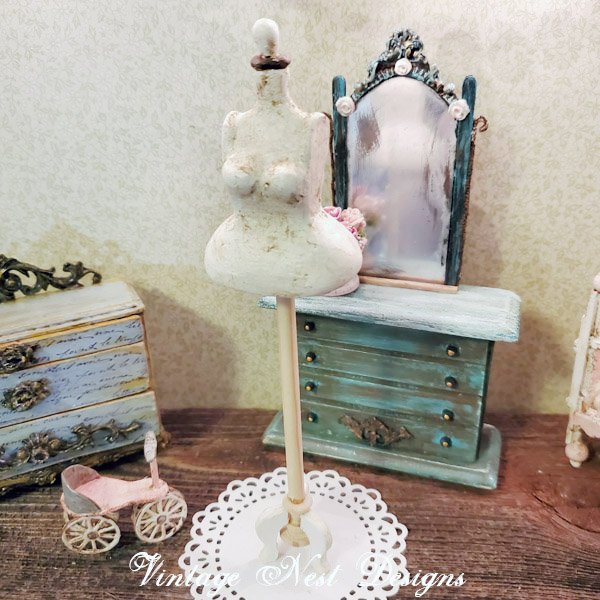 Antique Style Mannequin No.1 Dollhouse Miniature Handmade image 14