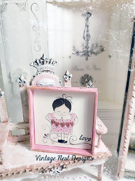 Valentine Girl No.1 Dollhouse Miniature Handmade image 4