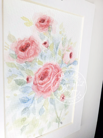Roses No.2 Original Watercolor Painting image 2