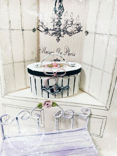 Hat Band Box No.53 Dollhouse Miniature Handmade image 6