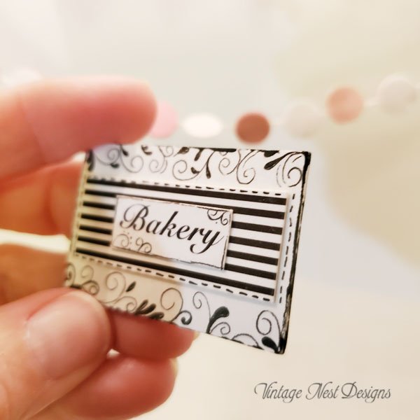 Bakery Sign No.4 Dollhouse Miniature Handmade image 3