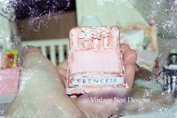 Pink Baby Doll Bed No.1 Handmade Dollhouse Miniature image 3