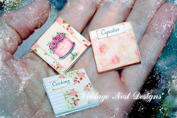 Shabby Chic Books No.10 Handmade for Dollhouse image 2