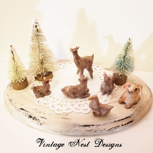 Deer No.3 Dollhouse Miniature Handmade image 5