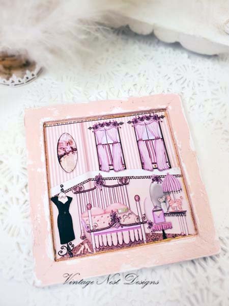 Glamour Girl Bedroom No.1:2 Dollhouse Miniature Handmade image 3