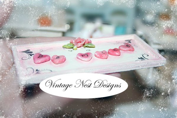 Be Mine Mini Hearts No.1 Dollhouse Miniature Handmade image 4