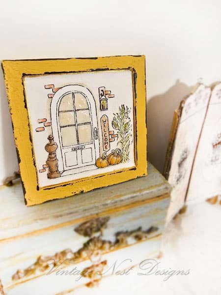 Dollhouse Miniature Fall Pumpkin Scene No.1:1 Handmade image 5