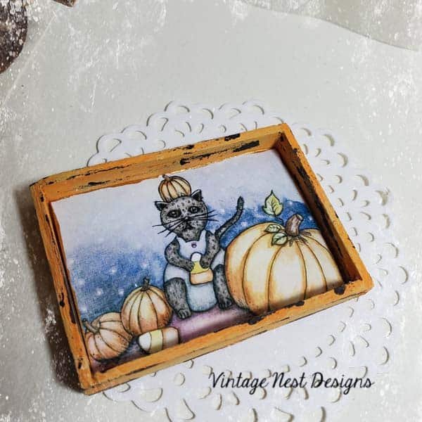 Candy Corn Kitty No.1:2 Dollhouse Miniature image 6
