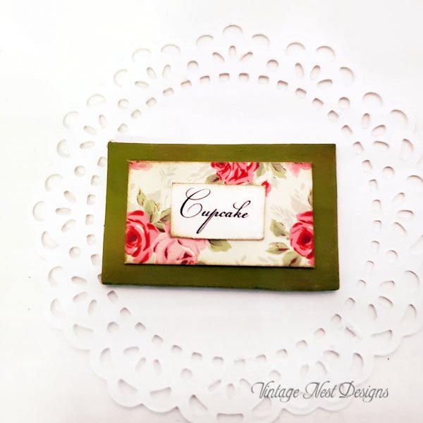 Cupcake Sign No.32 Dollhouse Miniature Handmade image 3
