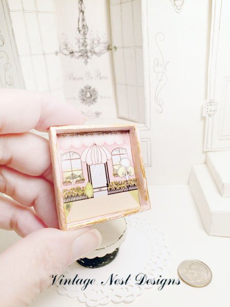 Store Front No.6:2 Dollhouse Miniature Handmade Wooden Framed Art image 5