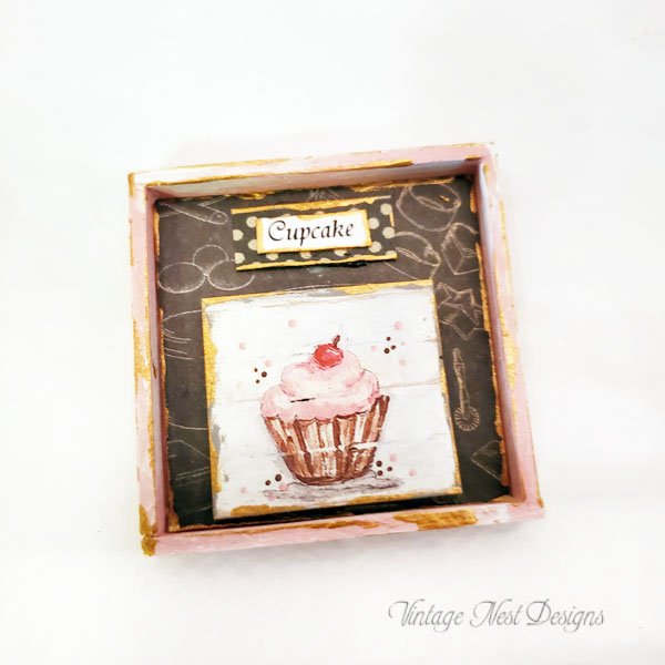 Bakery Sign No.19:2 Dollhouse Miniature Handmade Wooden Framed Art image 3