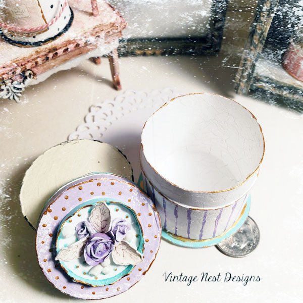 Hat Band Box No.61 Dollhouse Miniature Handmade image 4