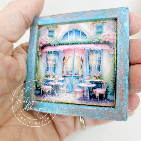 Miniature City Life No.5:12:2 Dollhouse Handmade Wooden Framed Art