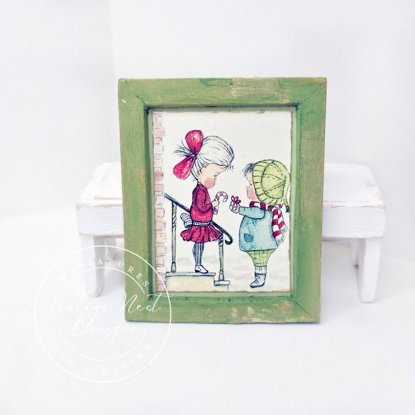 Love to You Christmas Children No.1:2 Dollhouse Miniature Handmade