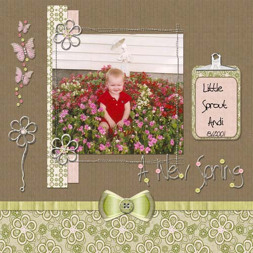 Digitales Scrapbooking Ein neues Frühlingskit Sofortiger Download