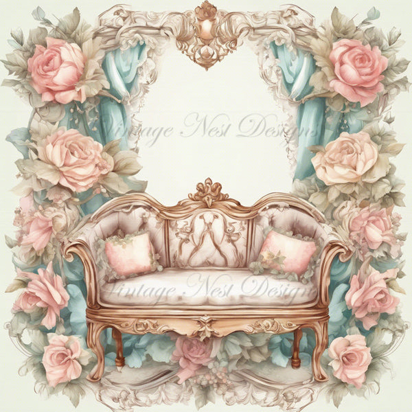Digital Print Baby Backdrop No.1 Illustration Instant Download