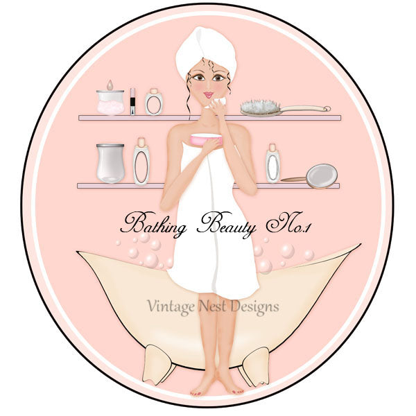 Bathing Beauty Nr. 1 Digitaldruck-Illustration