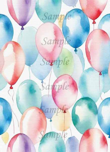 Pack de Papiers Numériques Scrapbooking Anniversaire n°1 Illustration Téléchargement Instantané