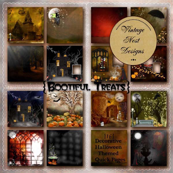 Scrapbooking numérique Friandises ensorcelantes Halloween Pages rapides Téléchargement instantané