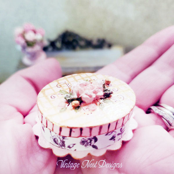 Miniature Box No.100 for Dollhouse Handmade