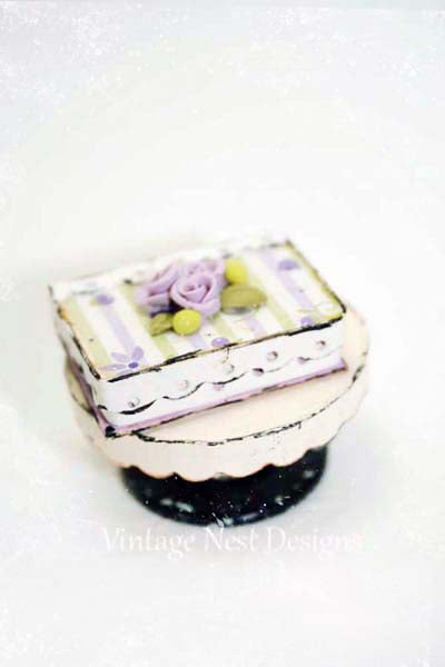 Hat Band Box No.14 Dollhouse Miniature Handmade
