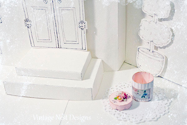 Miniature Box No.39 Handmade for Dollhouse