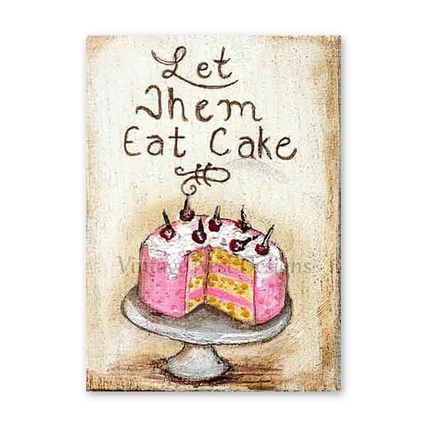Digital Print Let Them Eat Cake No.2 ACEO Digital Print Acrylic Painting