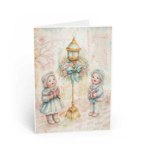 Digital Prints Christmas Children Carolers No.1:2 ACEO Illustration Instnt Download