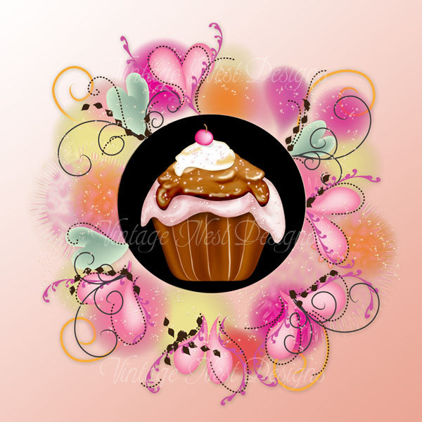 Page rapide de scrapbooking numérique Cupcake Joy n°1 Téléchargement instantané