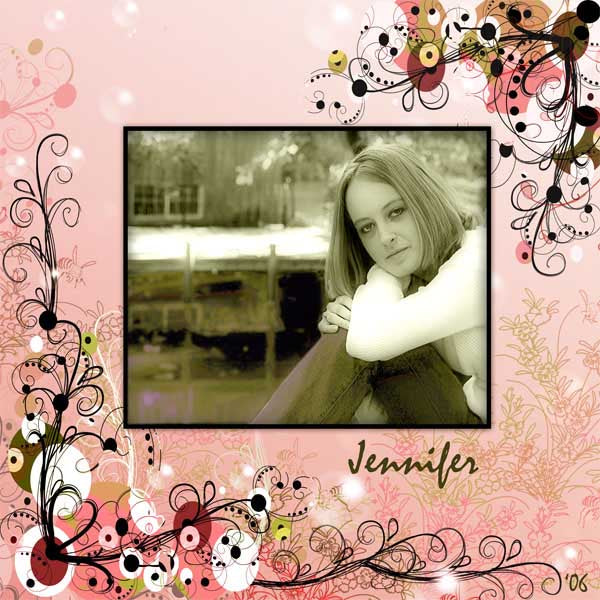 Digital Scrapbooking Drifting Away Quick Page No.1 Instant Download