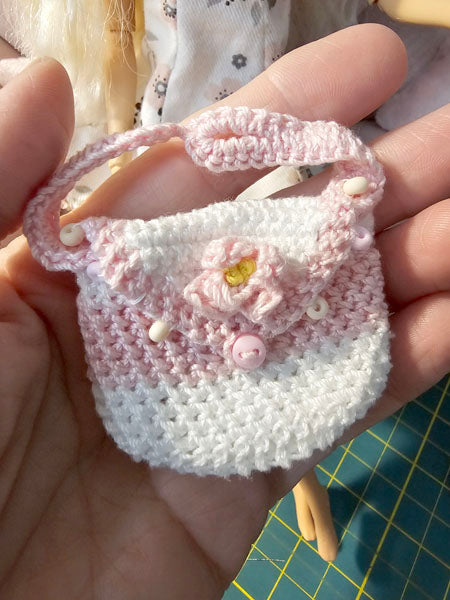 Barbie Fashion Doll Outfit No.5 Handmade Dress & Bag