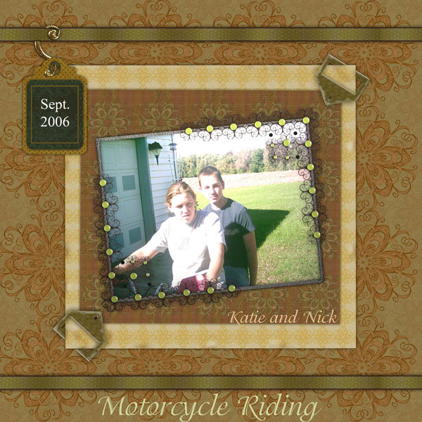 Page rapide de scrapbooking numérique - Fixation n°1 - Téléchargement immédiat