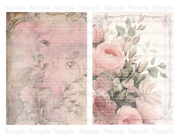Kit de scrapbooking numérique boudoir français n°1 - Téléchargement instantané