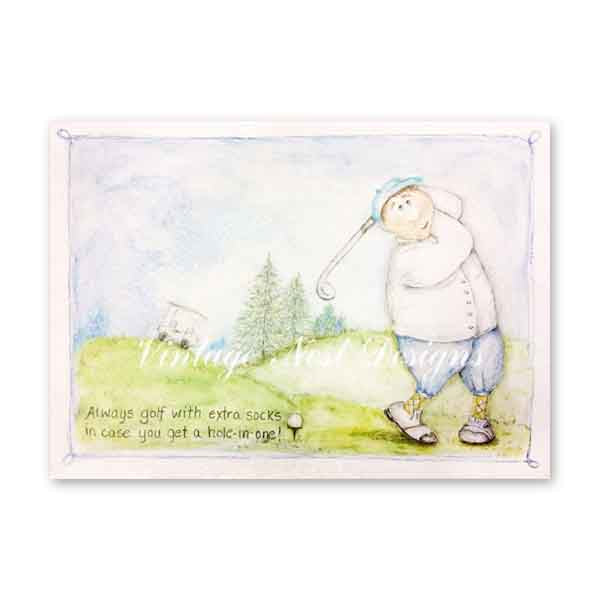 Digital Print Always Golf No.1 Illustration Instant Download
