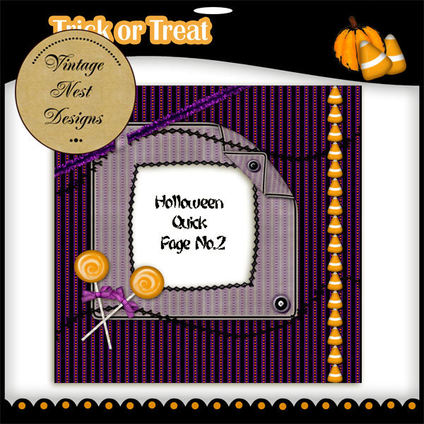 Digitaldruck Halloween Quick Page Nr. 2 Sofort-Download