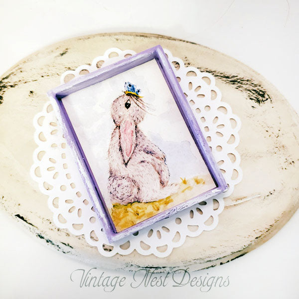 Miniature de maison de poupée faite main Papillon Lapin n° 1:3