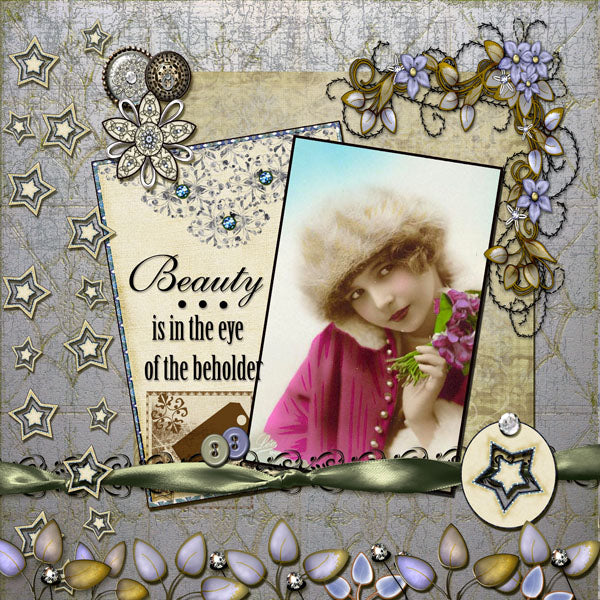 Scrapbooking Numérique Haute Société Page Rapide N°2 Téléchargement Immédiat