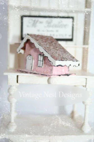 Miniature Little Pink House No.2 Handmade