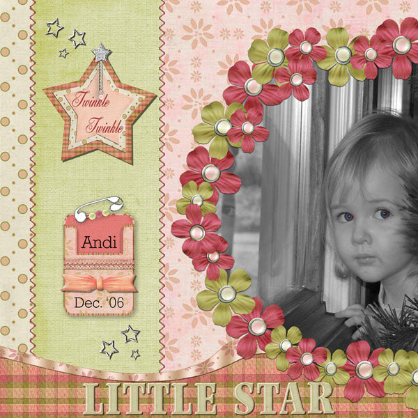 Kit de scrapbooking numérique Petite Étoile Téléchargement immédiat