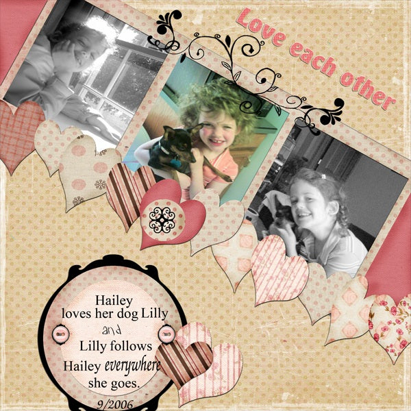 Aimez-vous les uns les autres - Page rapide n° 1 - Impression numérique - Scrapbooking