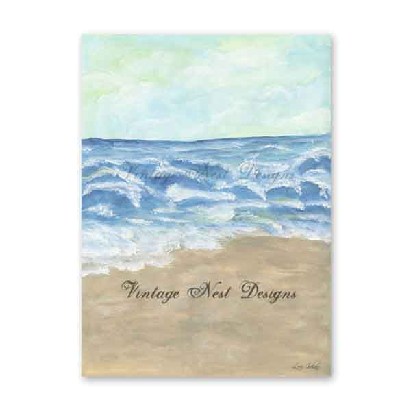 Digital Print Making Waves No.1 Acrylic Painting Instant Download