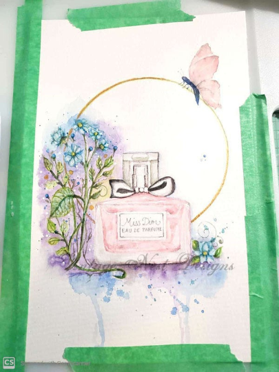 Impression numérique Miss Dior N°1 Impression numérique Aquarelle Téléchargement instantané