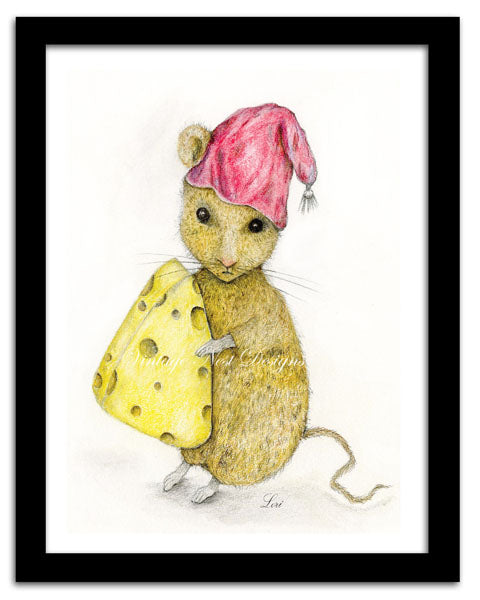Souris d'impression numérique n° 5 Peinture aquarelle Téléchargement instantané