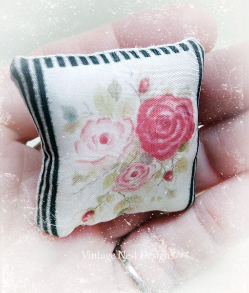 Miniature Pillow No.10 Dollhouse Decor Accessories Diorama Shadow Box 1:12 Scale