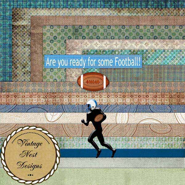 Digital Scrapbooking Are you Ready for some Football Kit Instant Download