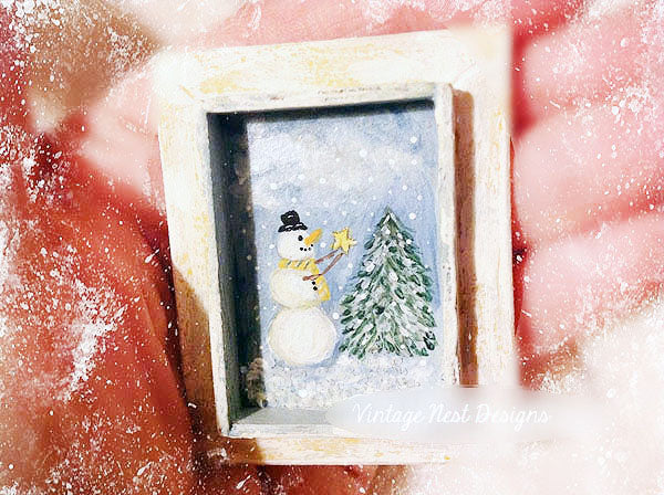 Snowman No.4 Dollhouse Miniature Handmade