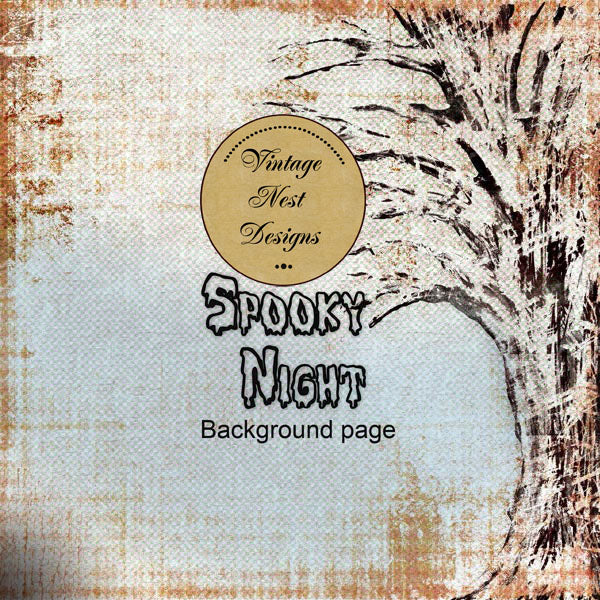 Digital Scrapbooking Spooky Nights No.1 Instant Download